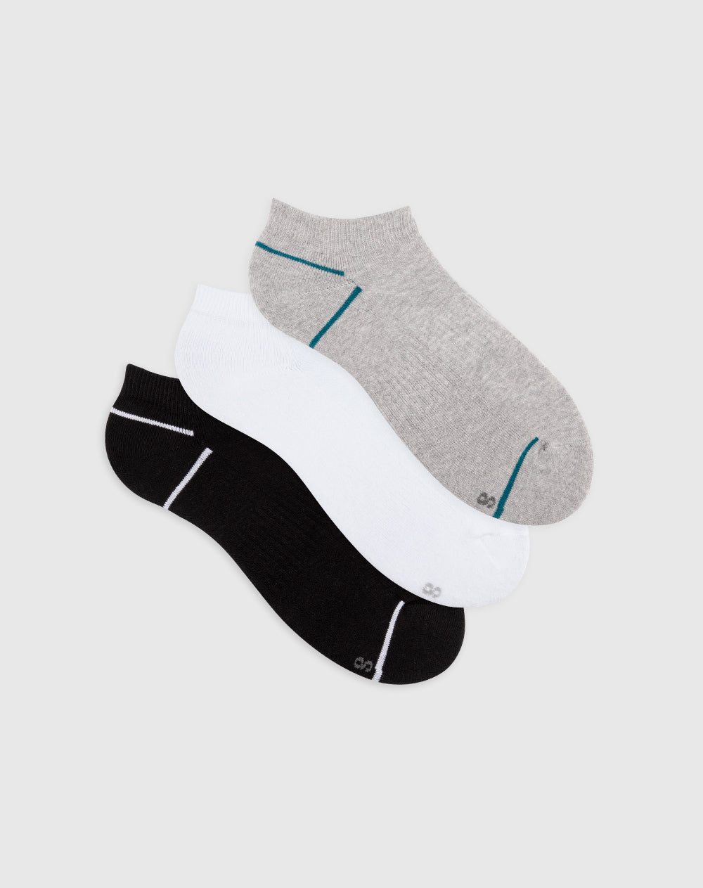 Medias para hombre tobilleras cortas pack x3unds surtidas