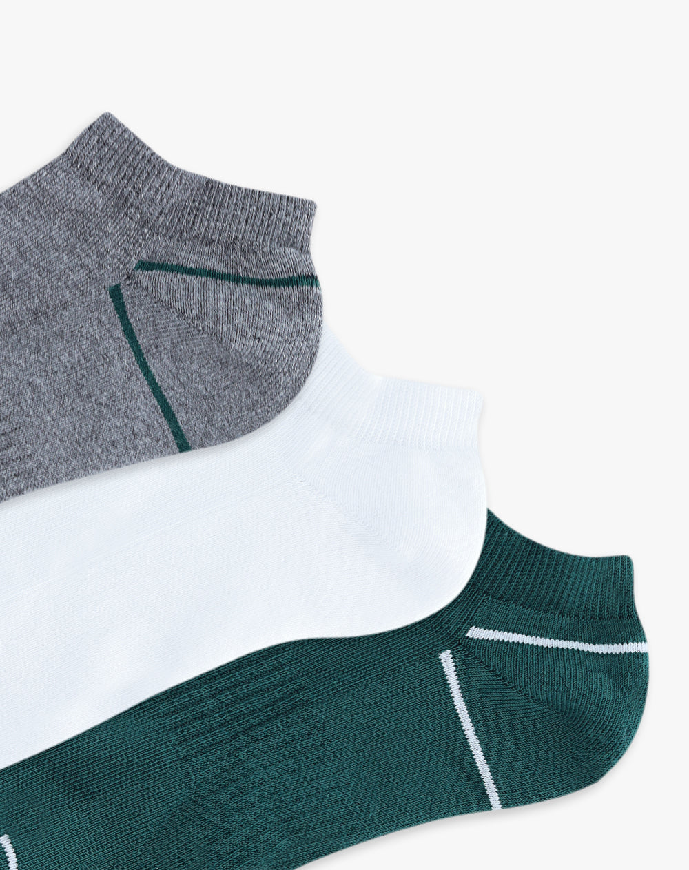 Medias hombre tobillera corta pack x3 surtido
