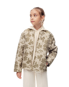 Chaqueta acolchada estampada niña