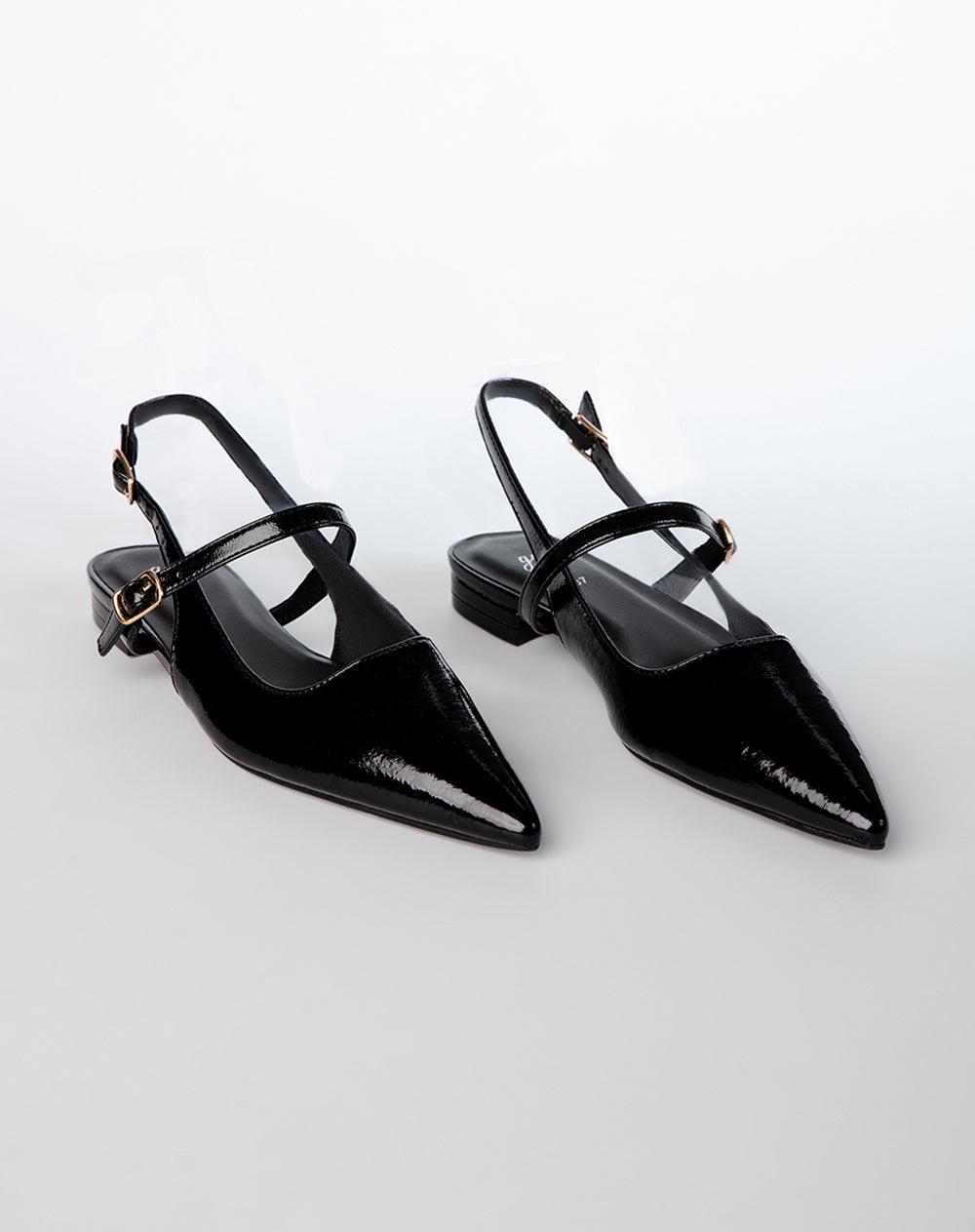 Bailarinas en punta charol negras mujer