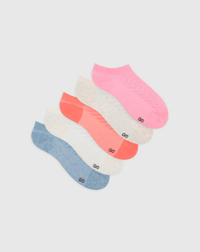 Medias niña tobillera corta pack x5 surtido
