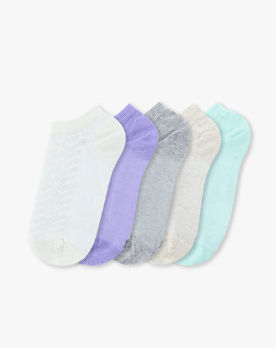 Medias niña tobillera corta pack x5 surtido