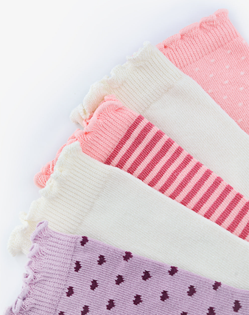 Medias niña largas pack x5 surtido