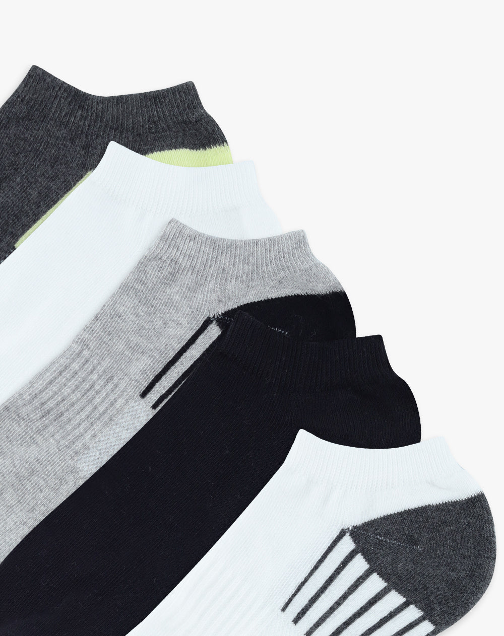 Media hombre tobillera corta pack x5 surtido
