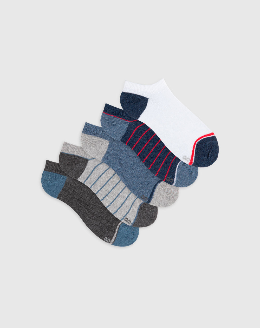 Medias para niño tobilleras cortas algodón pack x5unds surtidas