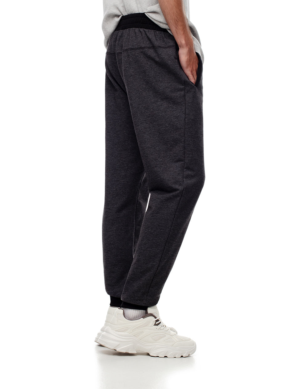 Jogger regular algodón negro hombre