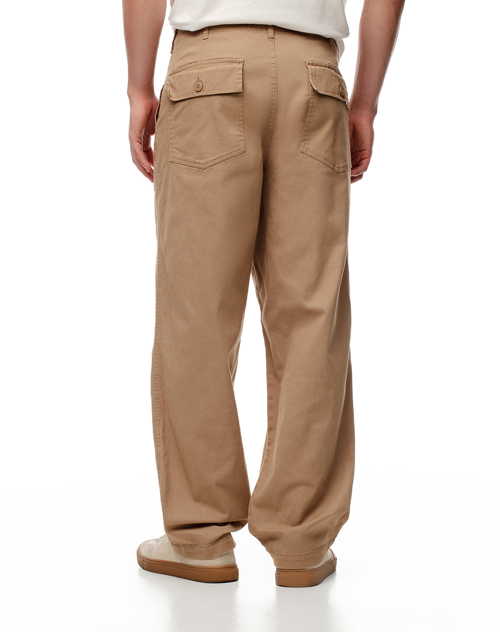 Pantalón regular algodón caqui hombre