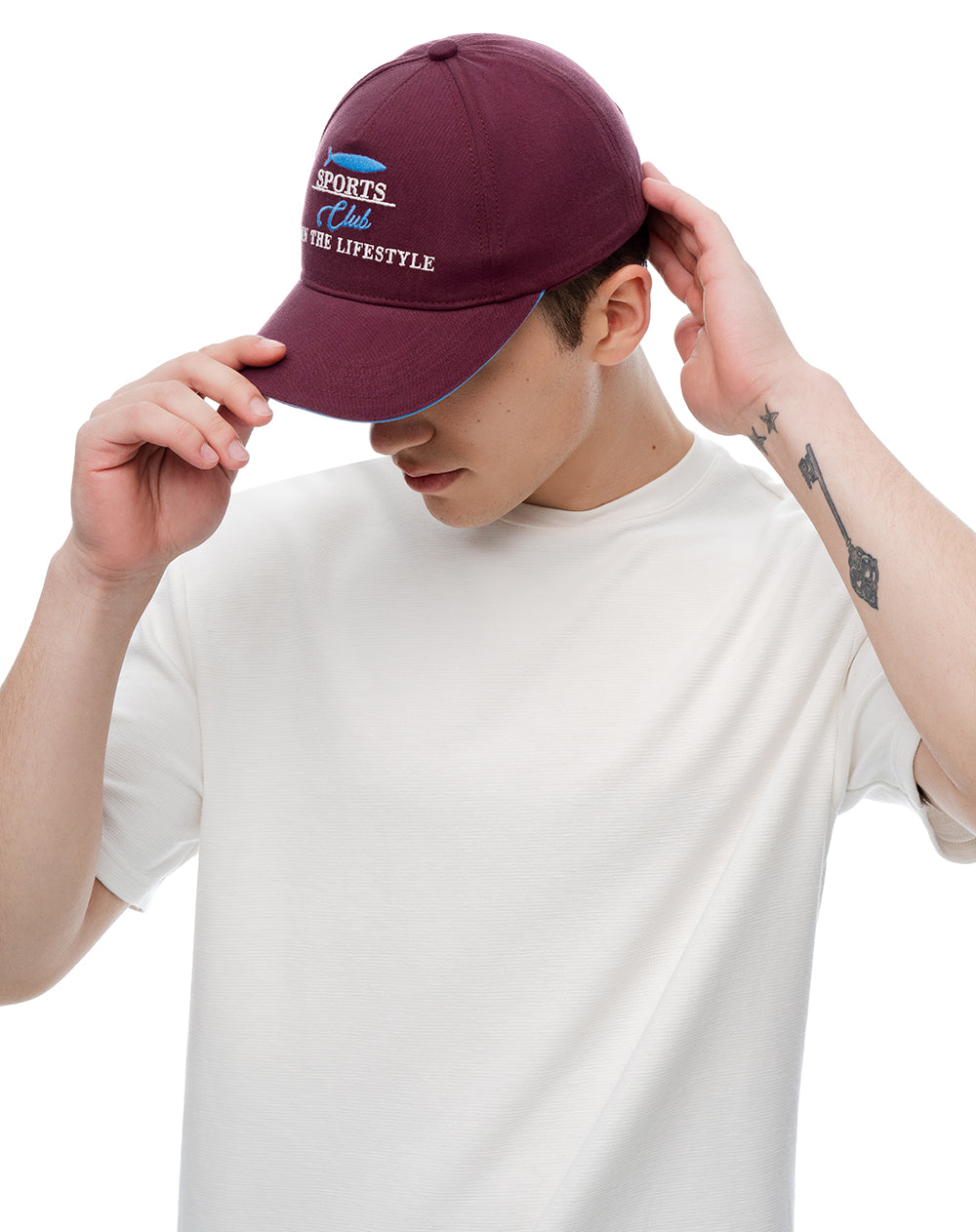 Gorra bordada vino tinto unisex hombre