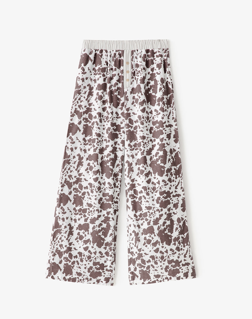 Pantalón relax tiro medio algodón print mujer