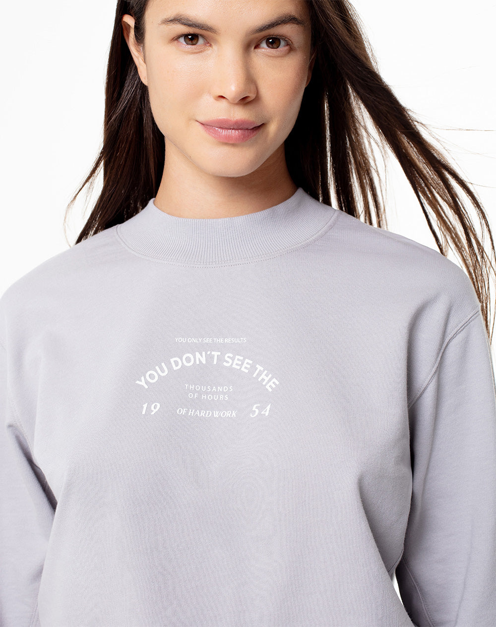 Buzo algodón sostenible holgado gris para mujer