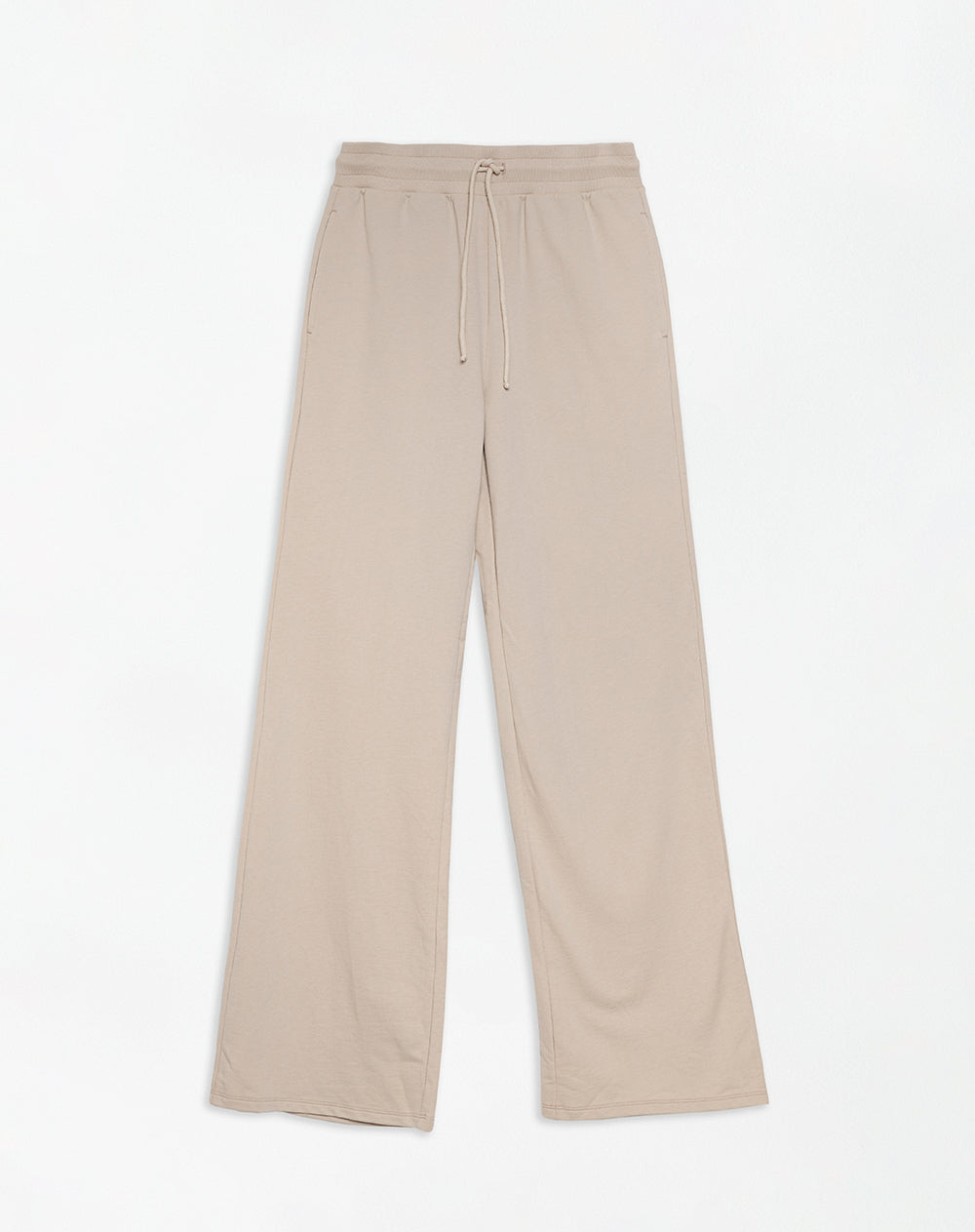 Pantalón amplio algodón habano mujer