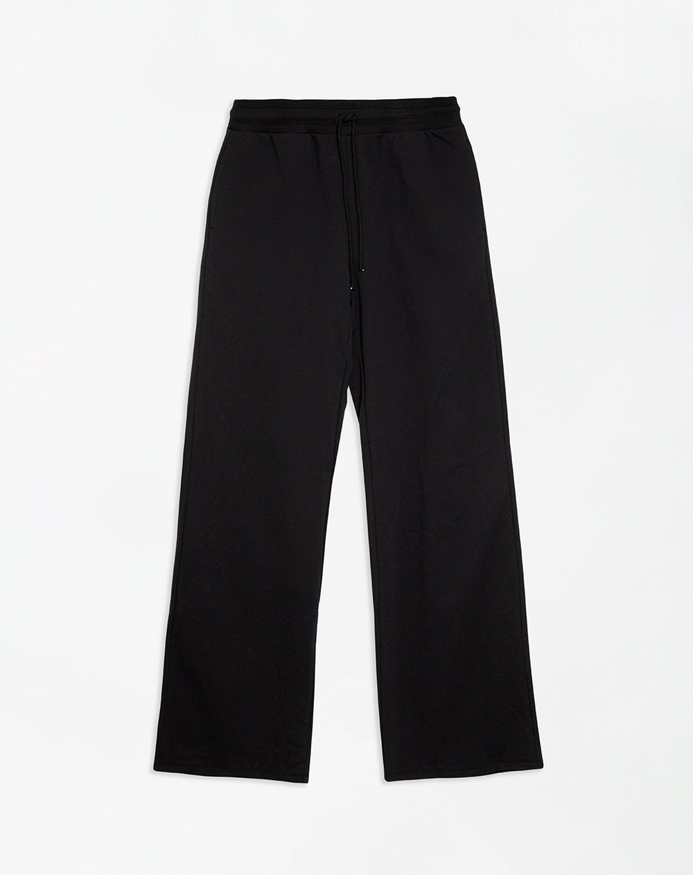 Pantalón amplio algodón negro mujer
