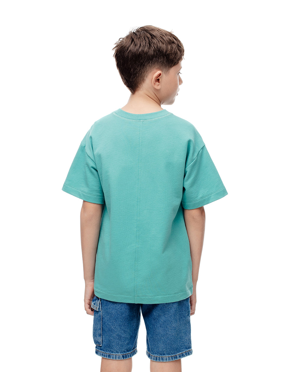 Camiseta regular fit manga corta azul