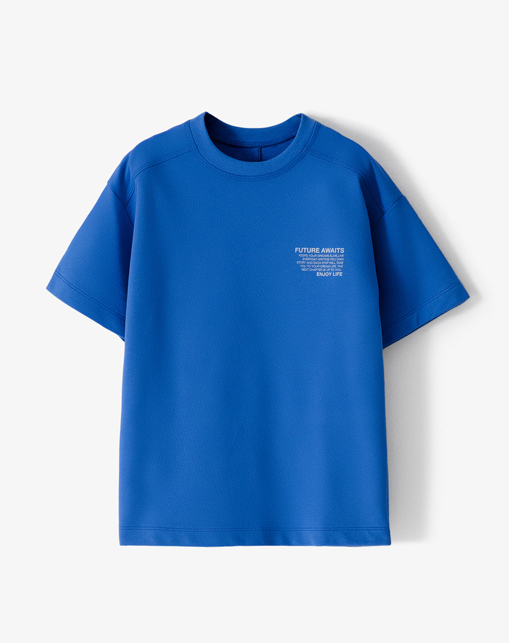 Camiseta regular fit manga corta azul