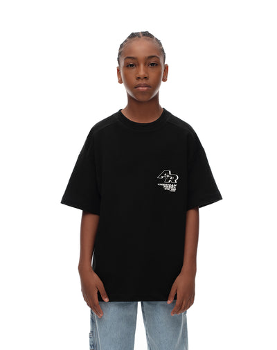 Camiseta regular fit manga corta negra