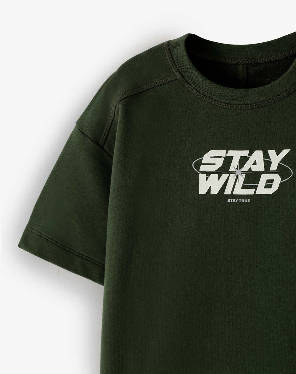 Camiseta regular fit manga corta verde