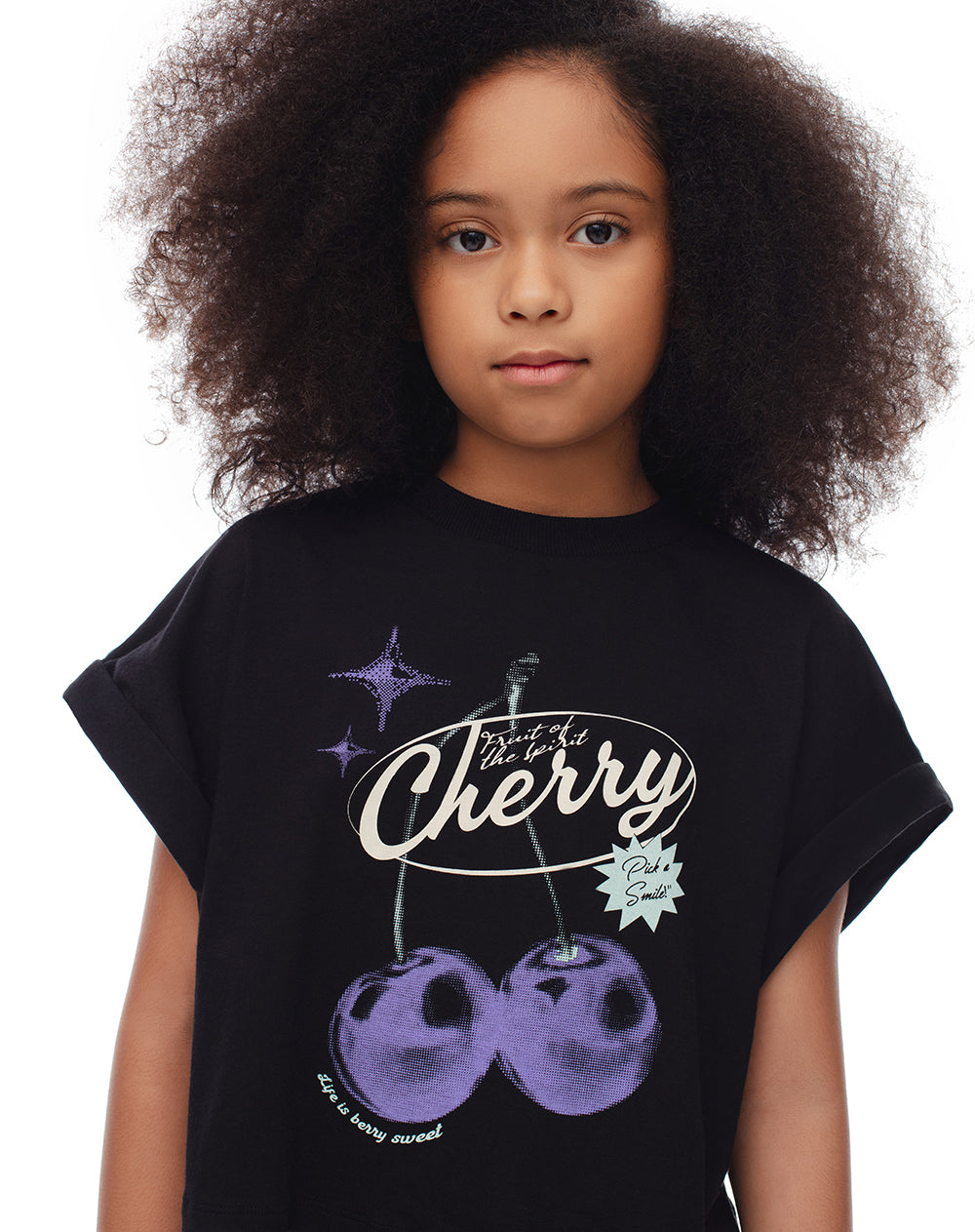Camiseta relaxed fit manga corta negra