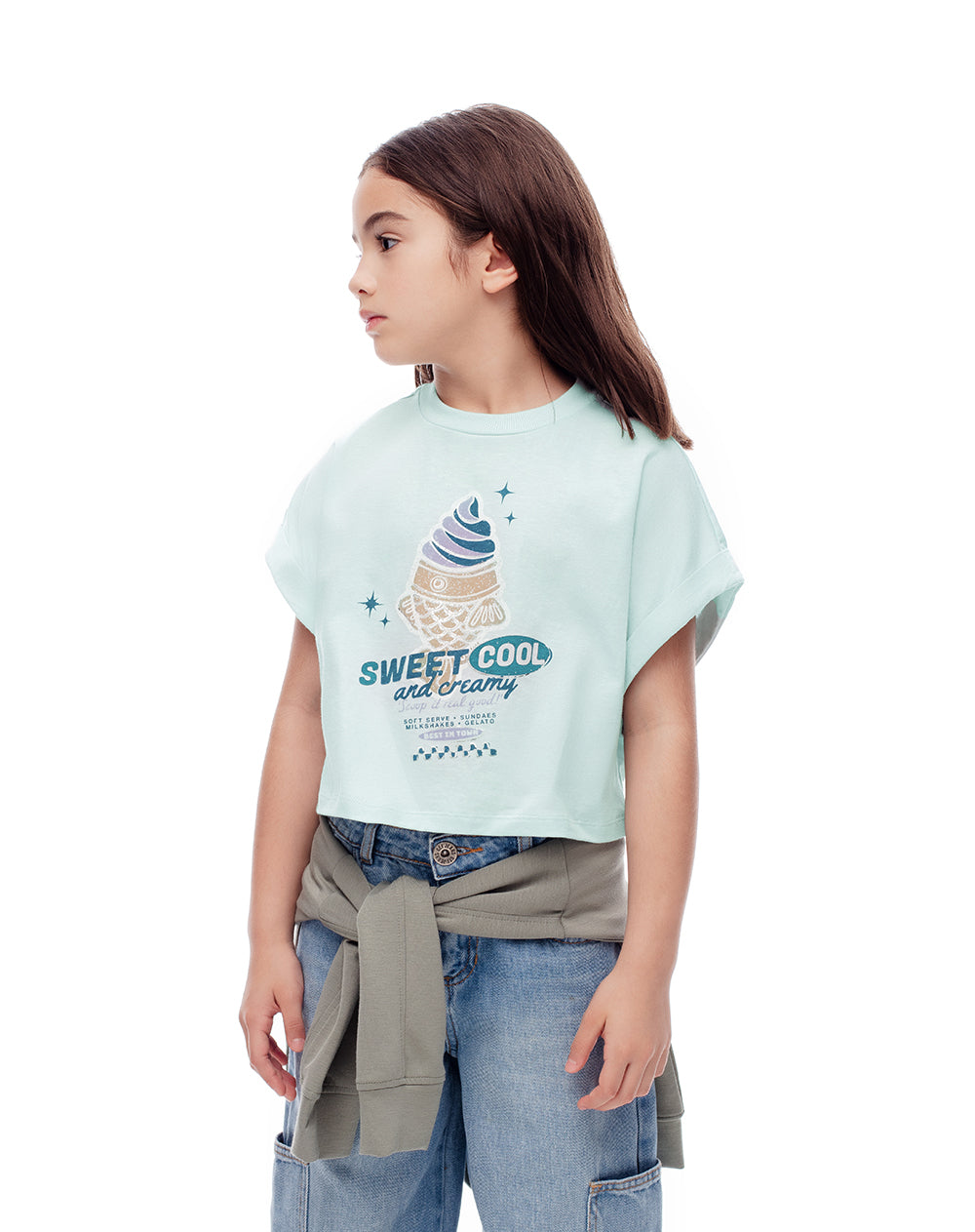 Camiseta relaxed fit manga corta rosada