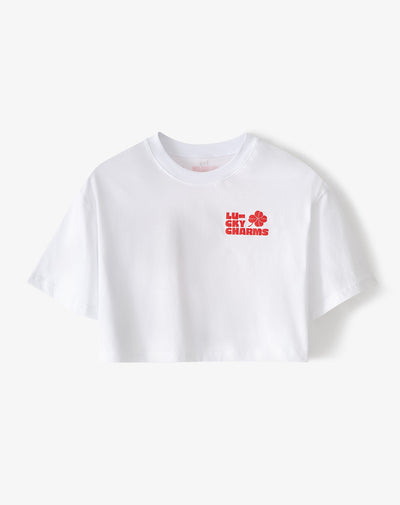 Camiseta relaxed fit manga corta blanca