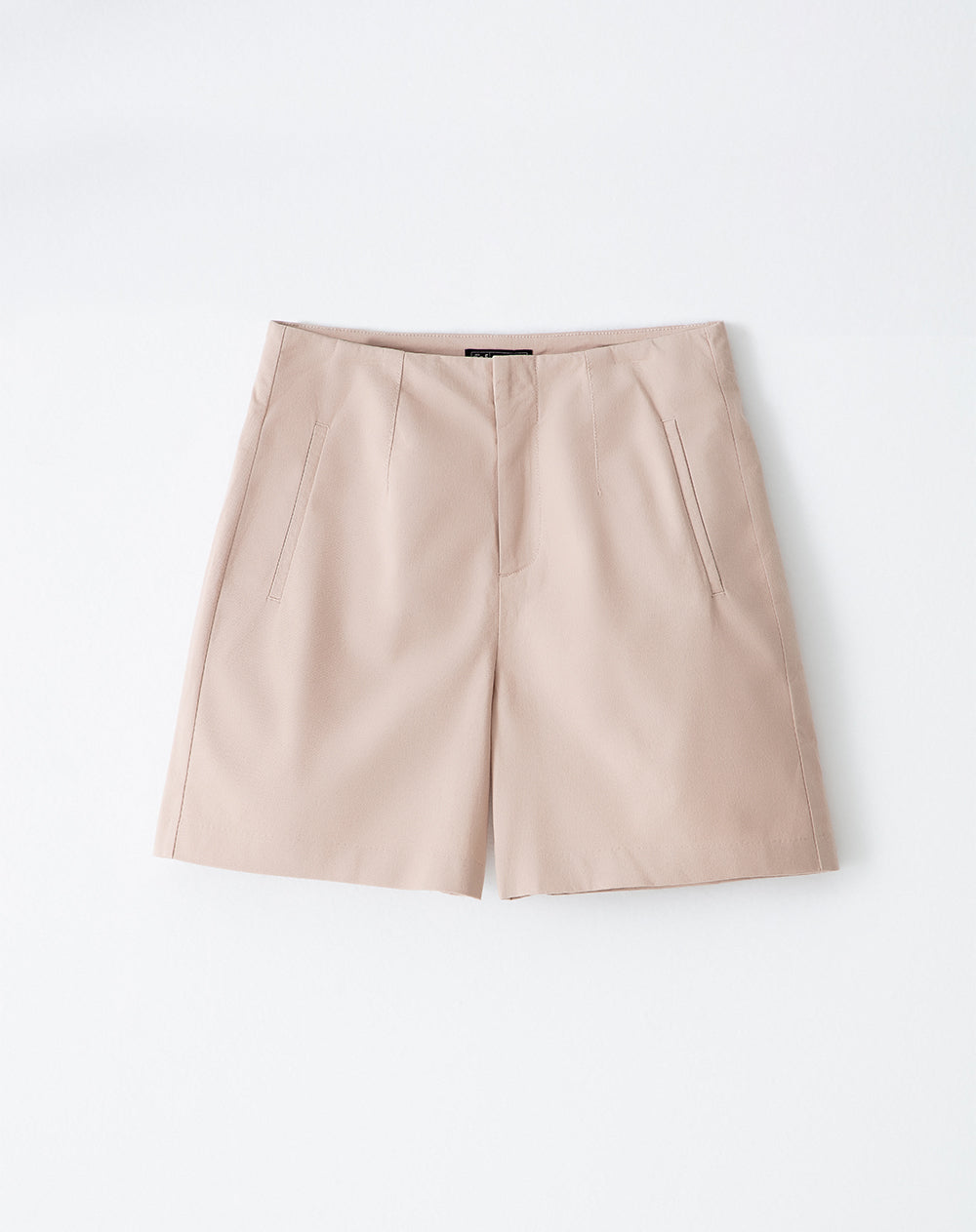 Short tiro alto algodón caqui mujer