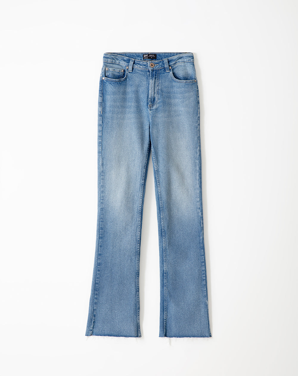 Jean flare índigo medio mujer