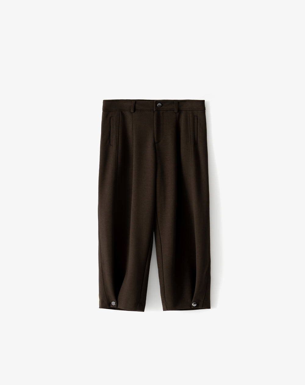 Pantalón loose tiro medio chocolate mujer
