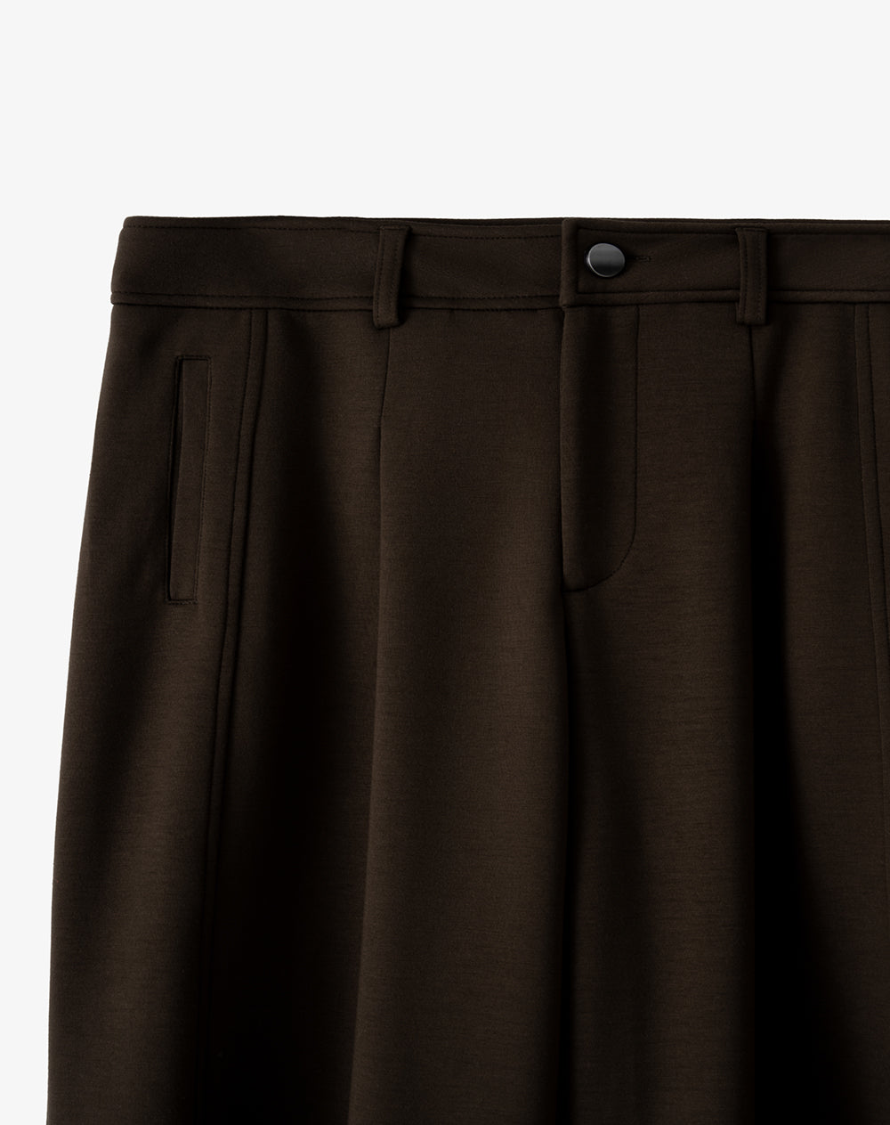 Pantalón loose tiro medio chocolate mujer