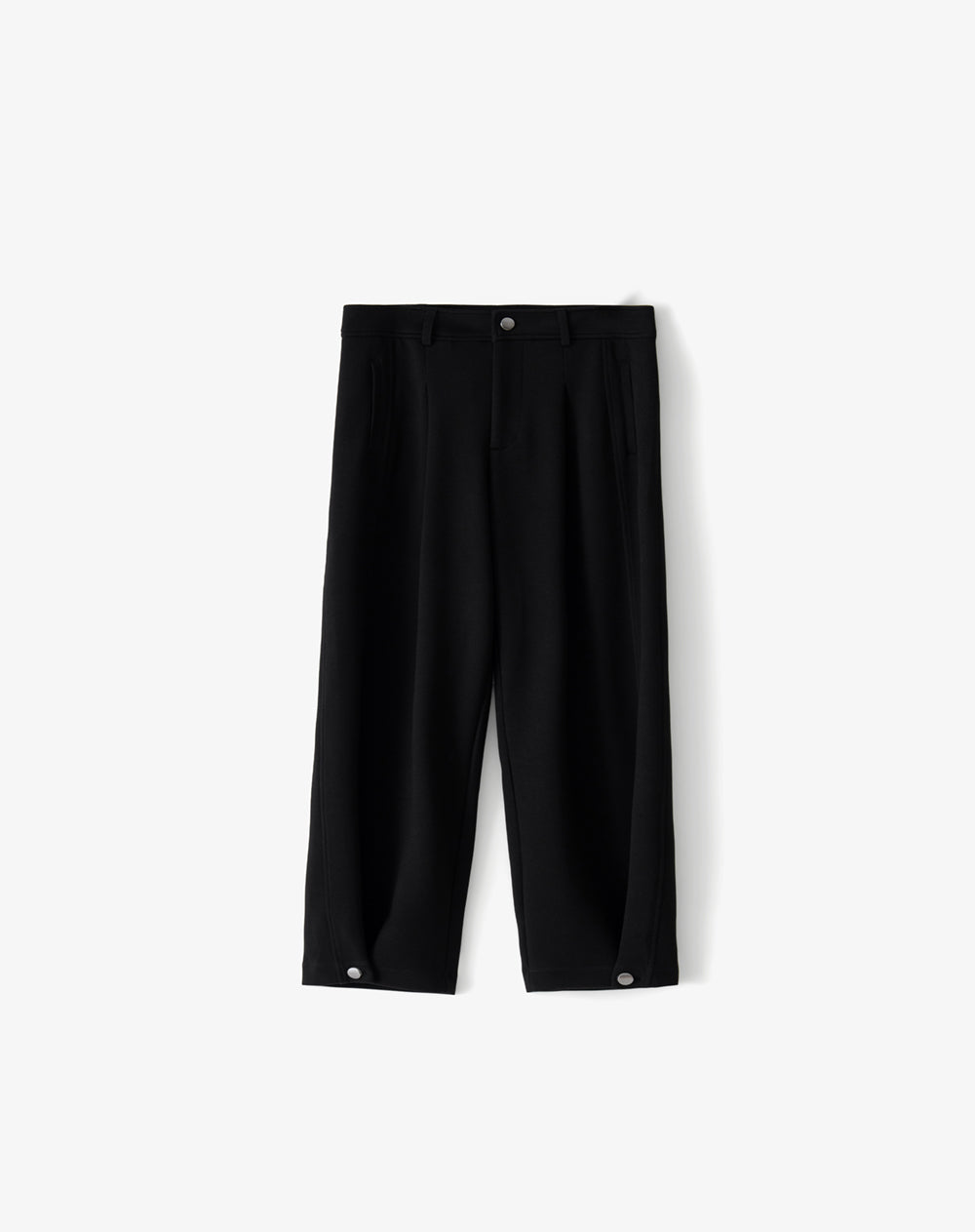 Pantalón loose tiro medio negro mujer