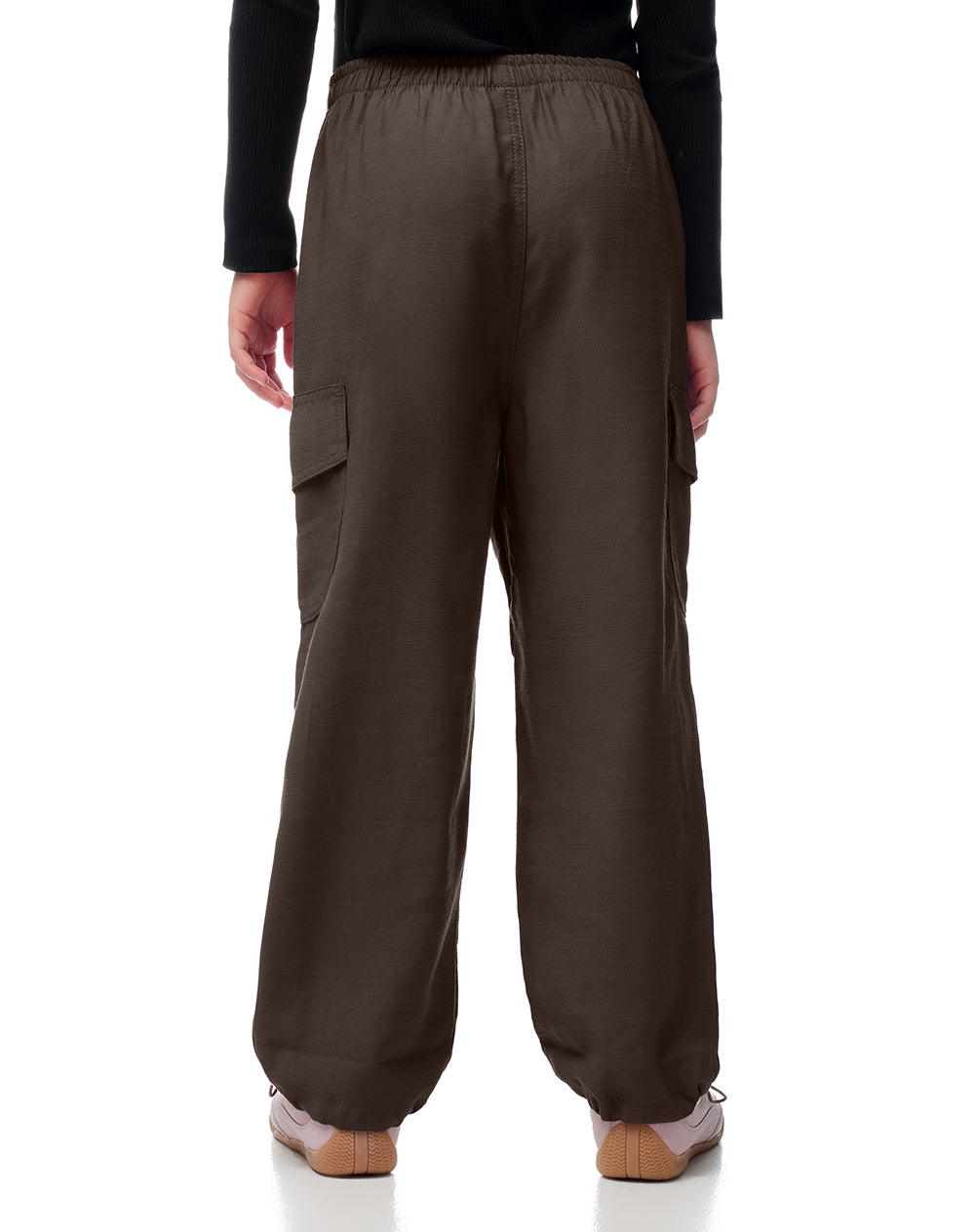 Jogger relaxed fit tiro medio cafe