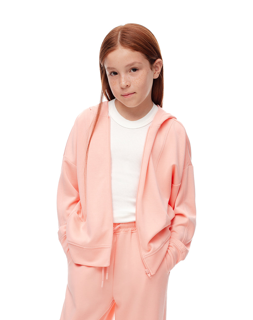 Chaqueta regular naranja niña