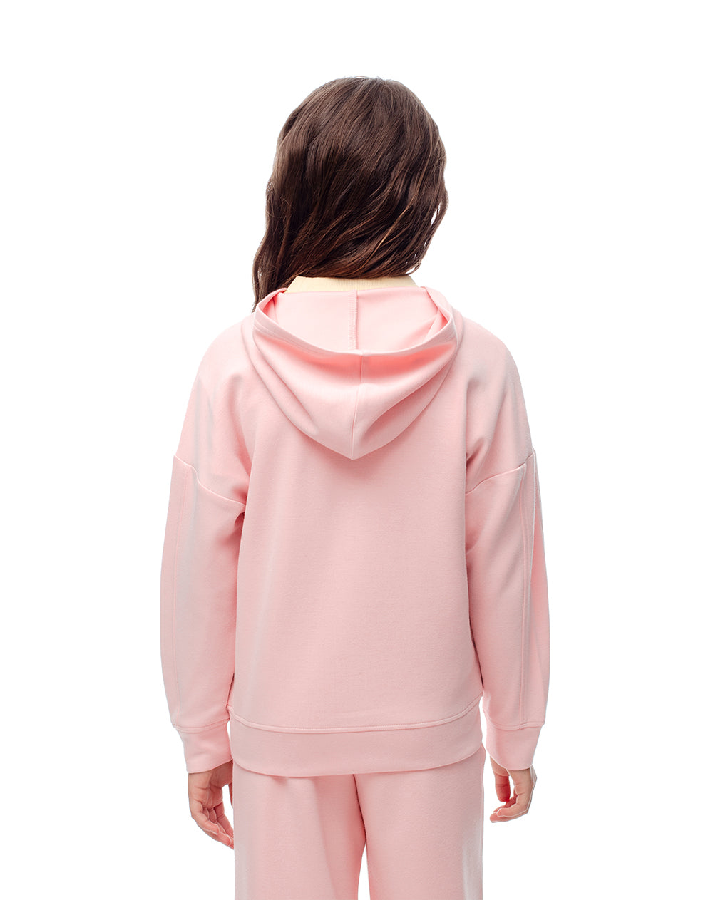 Chaqueta regular rosada niña