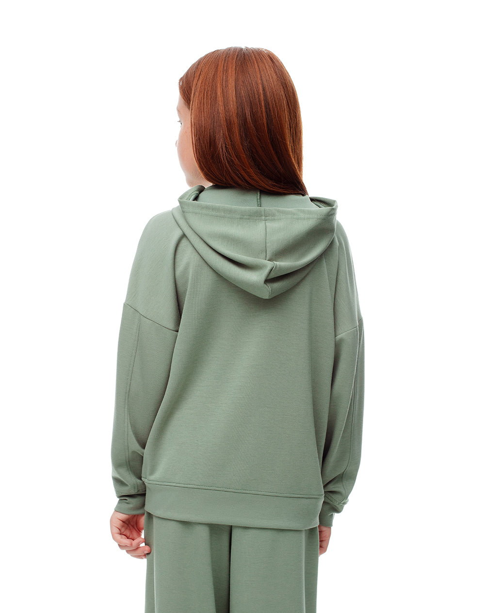 Chaqueta regular verde niña