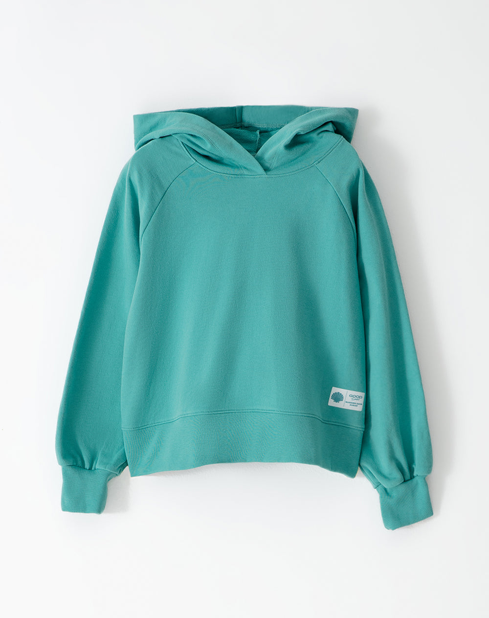 Buzo tipo hoddie algodón azul niña