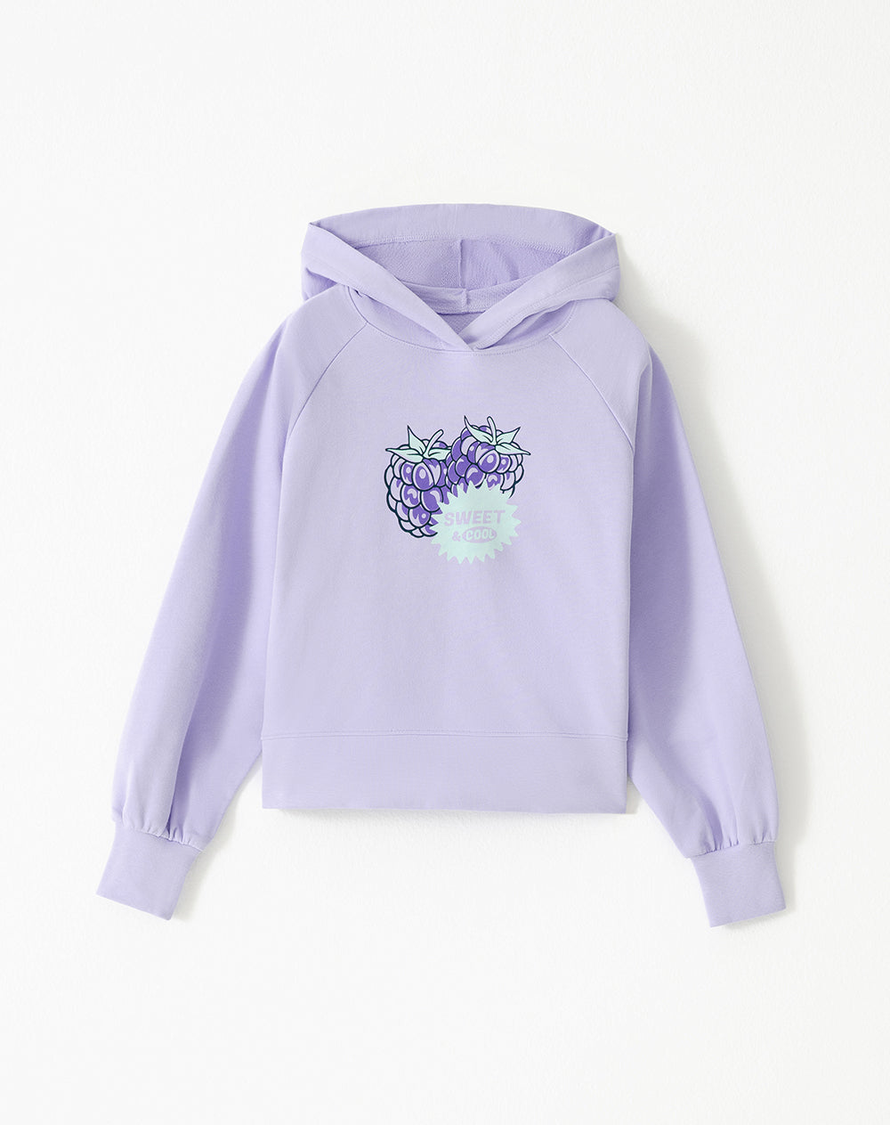 Buzo tipo hoddie algodón lavanda niña