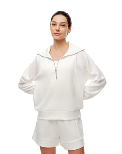 Buzo holgado crudo mujer