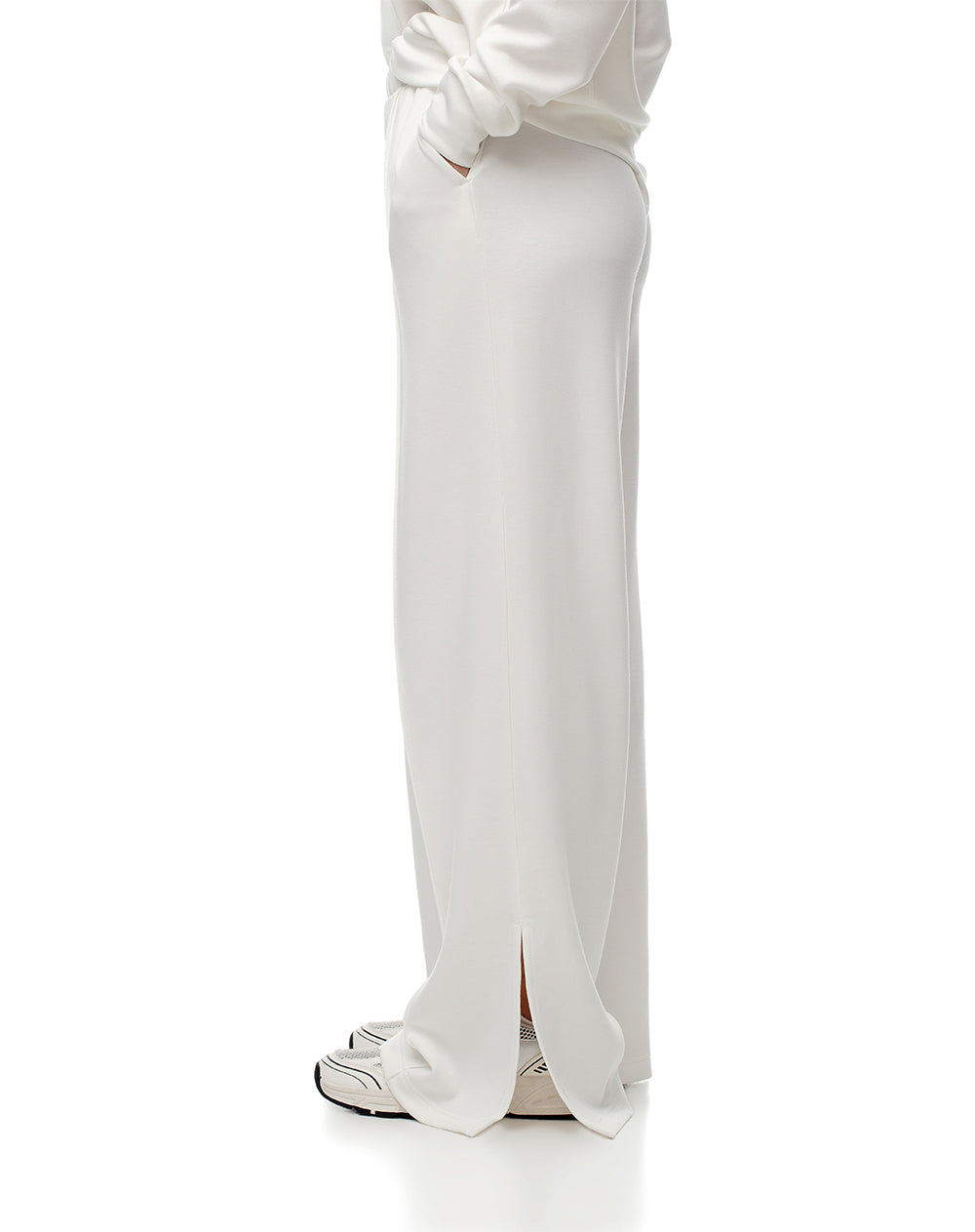 Pantalón tiro alto vainilla mujer