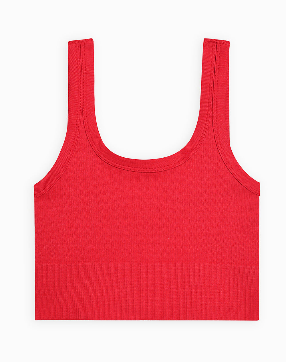 Crop top deportivo seamless rojo mujer