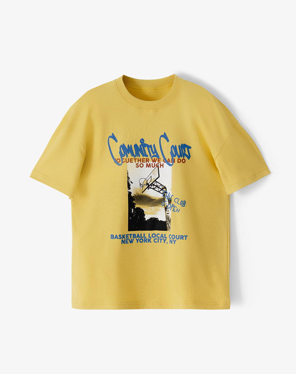 Camiseta regular manga corta amarilla niño