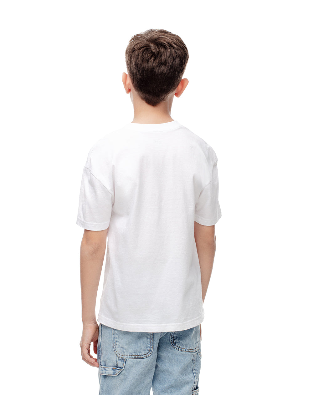 Camiseta regular algodón blanca niño
