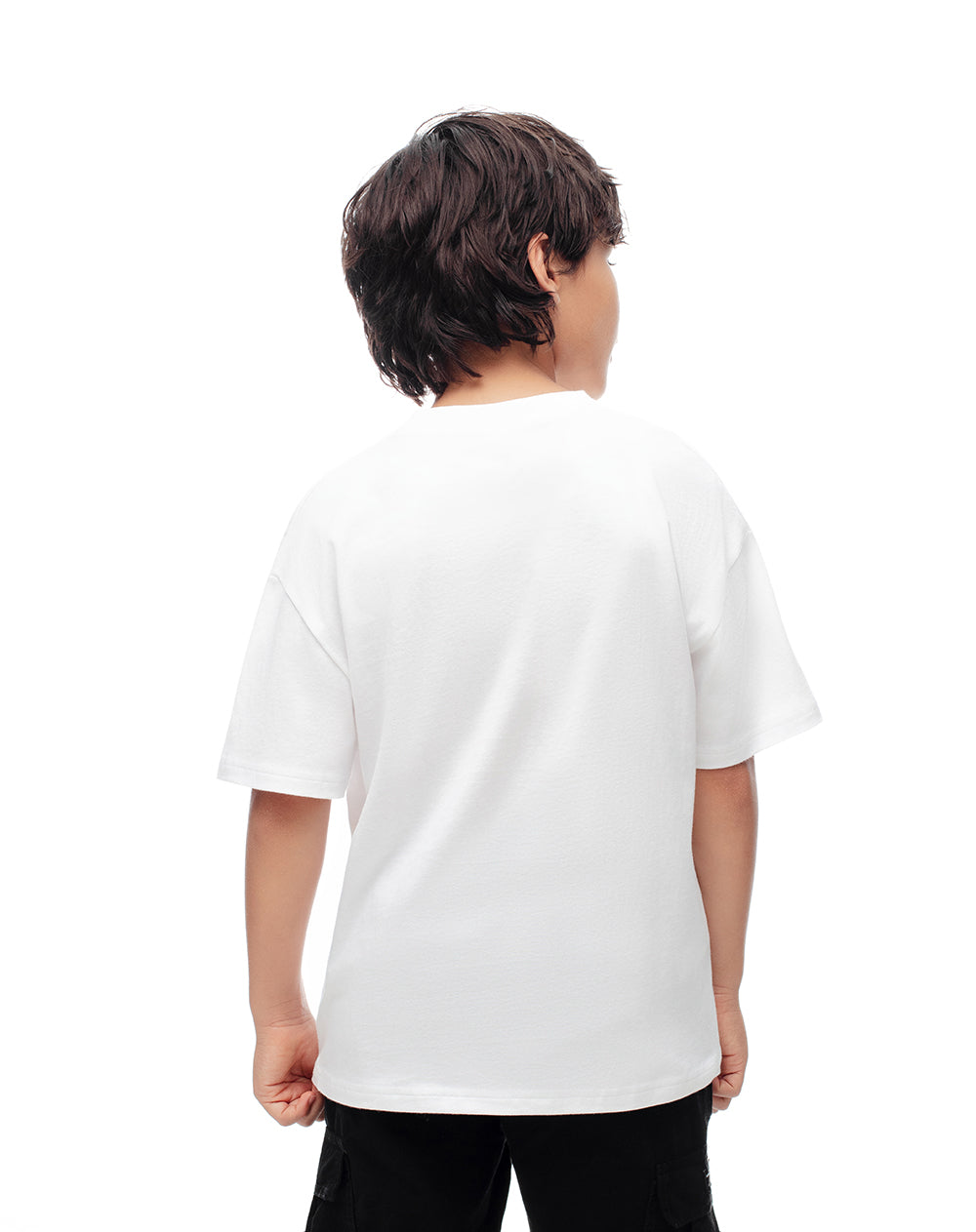 Camiseta regular algodón blanca niño