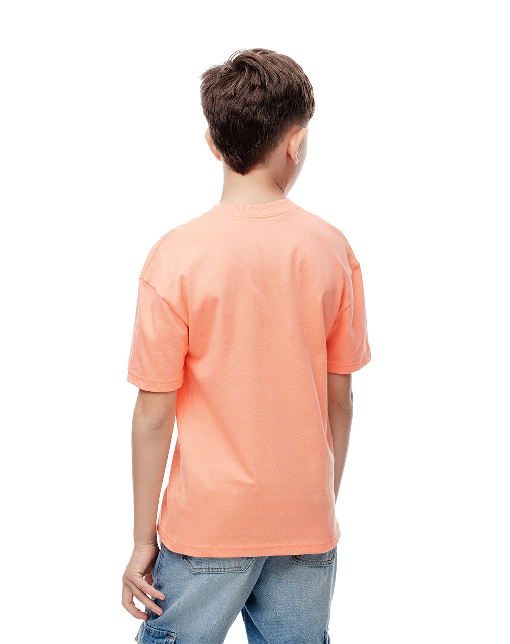 Camiseta regular algodón coral estampada niño