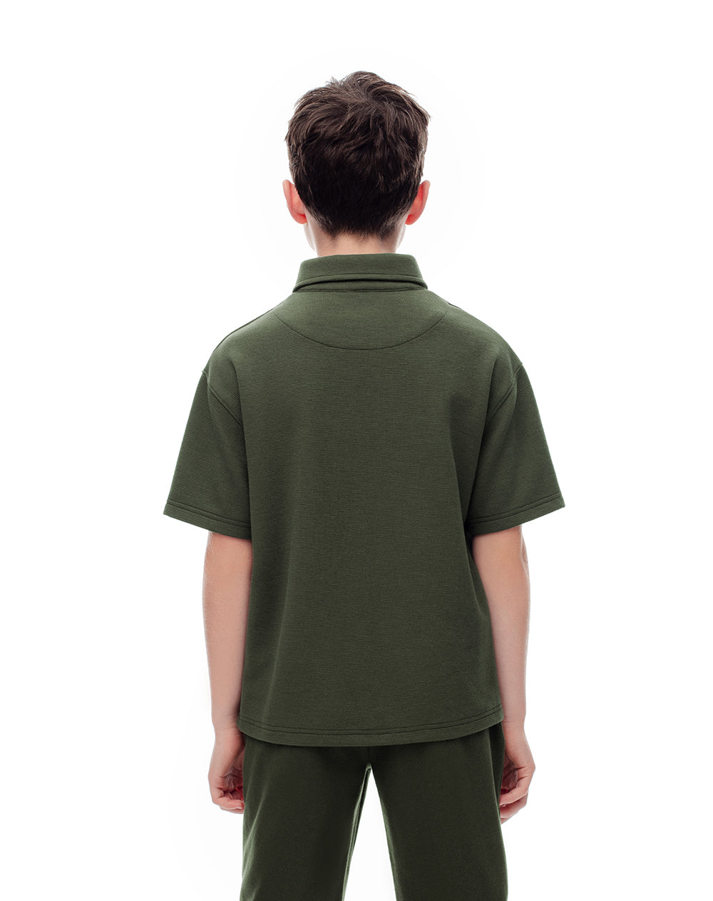 Polo regular verde niño