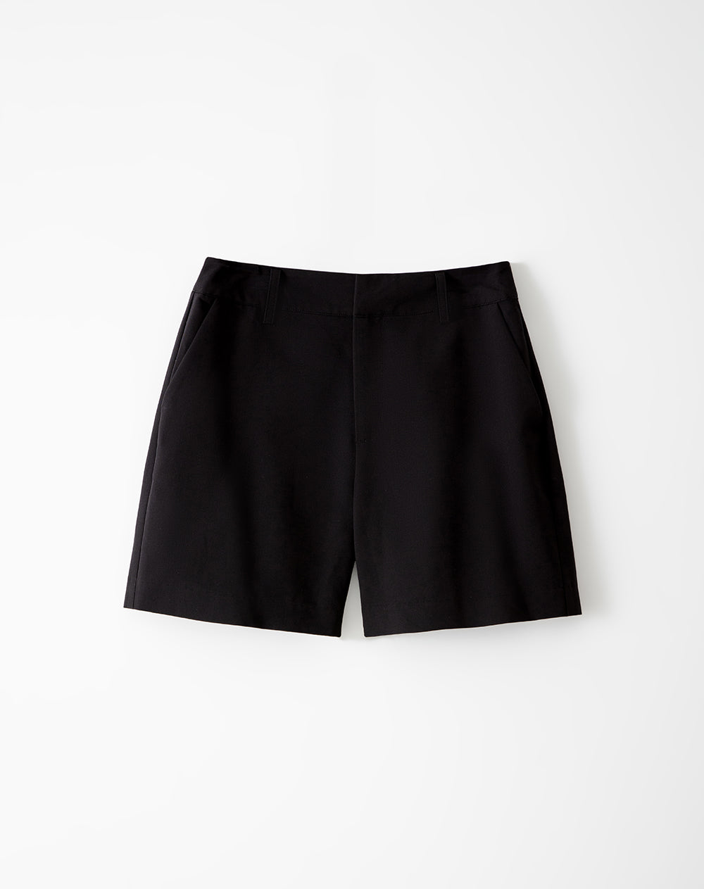 Short tiro medio negro mujer