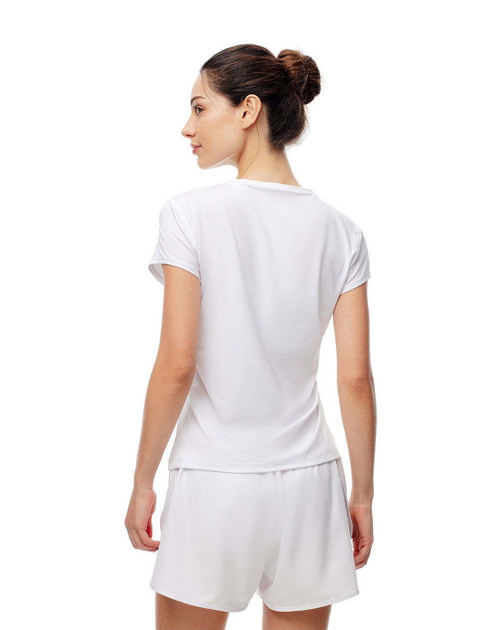 Camiseta deportiva secado rápido blanca mujer