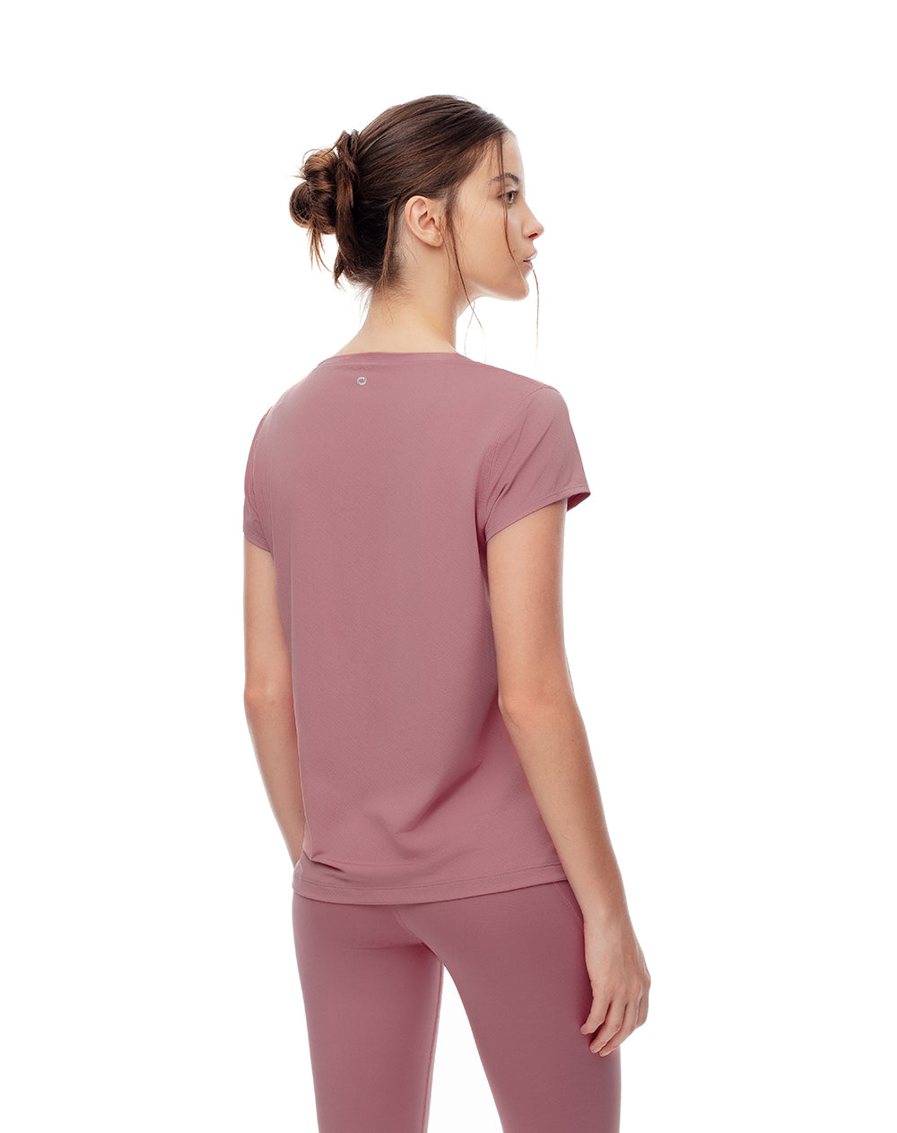 Camiseta deportiva secado rápido malva mujer