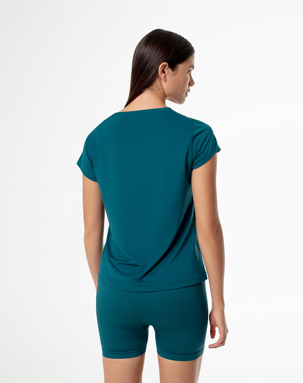 Camiseta deportiva mujer secado rápido verde