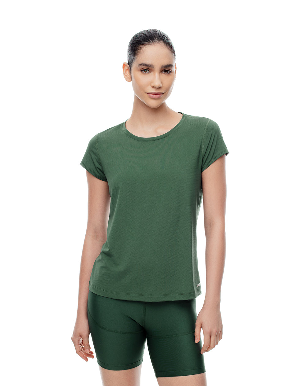 Camiseta deportiva secado rápido verde mujer
