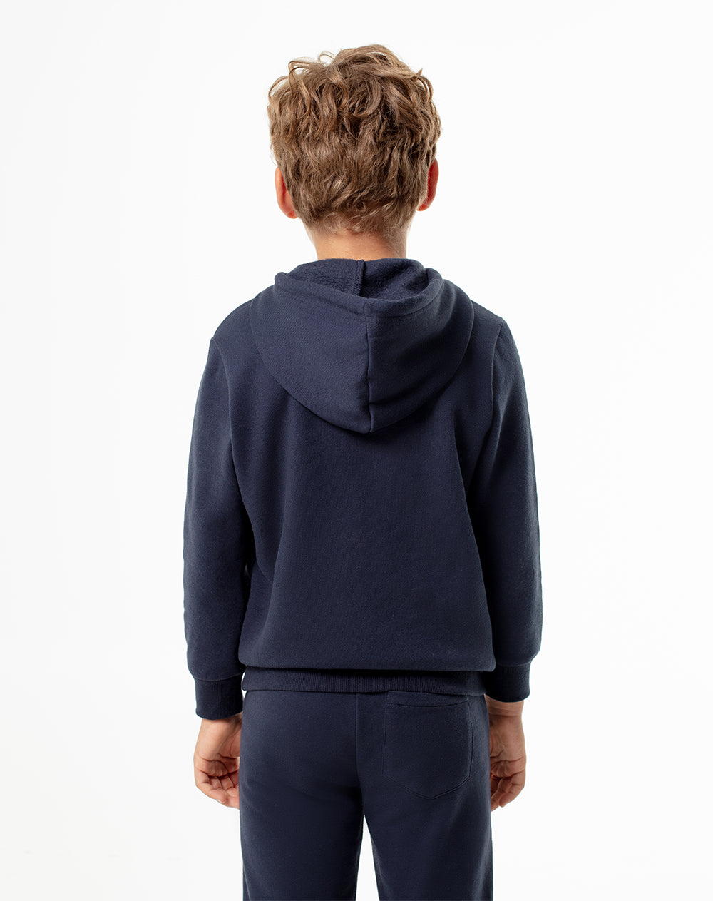 Buzo tipo hoddie azul niño