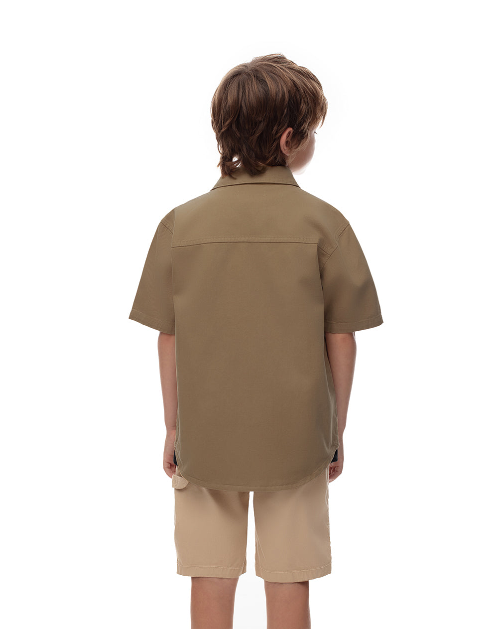 Camisa manga corta regular agodón habana niño