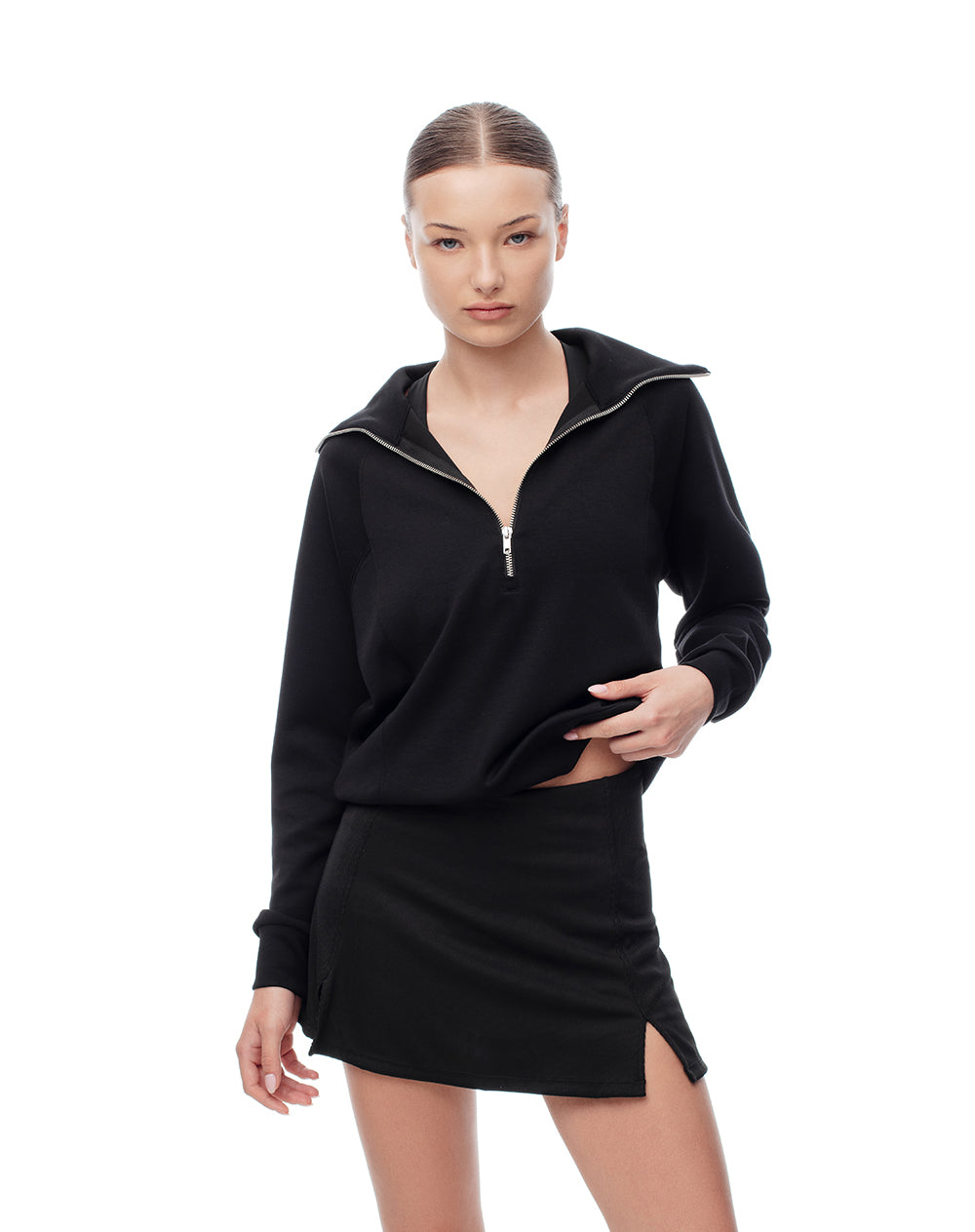 Falda de tenis ciclista interno negra mujer